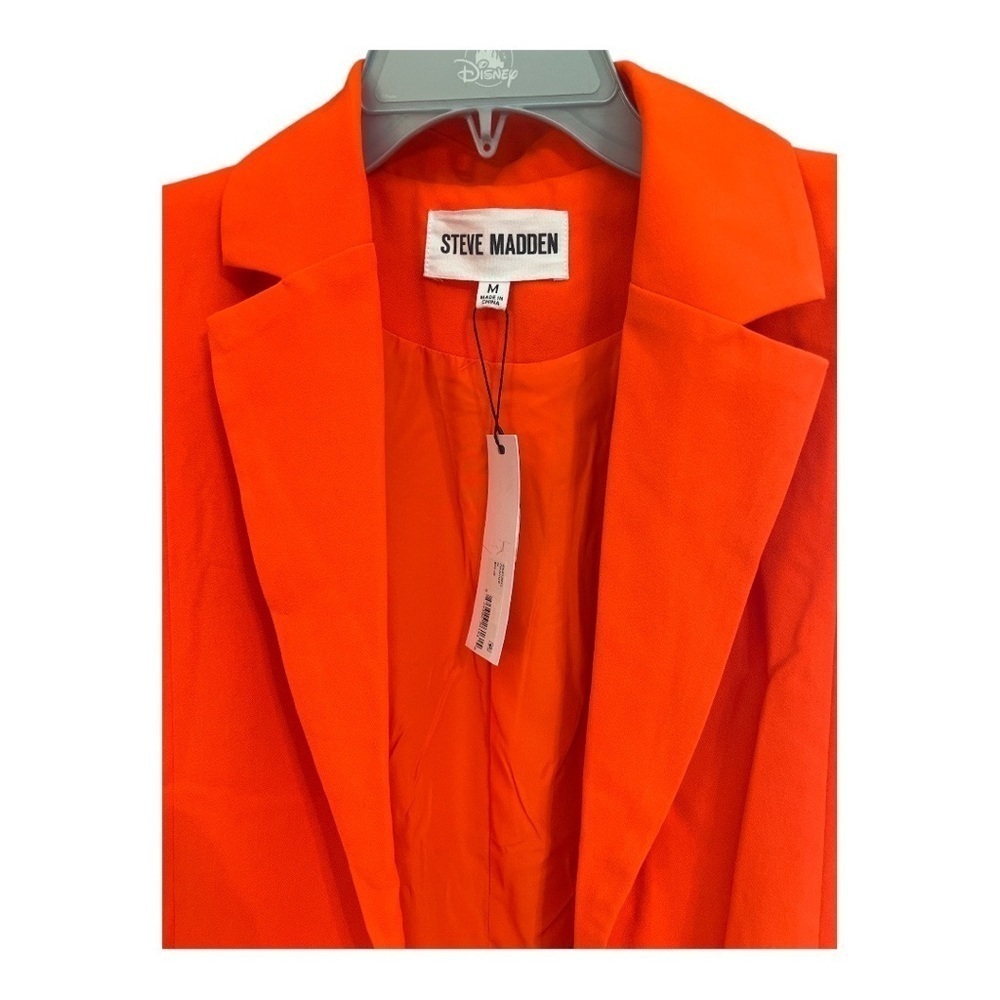 Steve Madden Neon Orange Blazer NWT Size Medium‎ LE1 - Picture 2 of 4